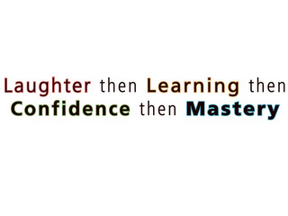 LAUGHTER THEN LEARNING THEN CONFIDENCE THEN MASTERY logo