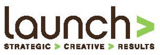 LAUNCH > STRATEGIC > CREATIVE > RESULTS logo