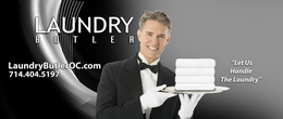 LAUNDRY BUTLER LAUNDRYBUTLEROC.COM 714-404-5197 "LET US HANDLE THE LAUNDRY" logo