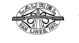 LAUREL VAN LINES, INC.  MOVING STORAGE logo