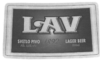 LAV SVETLO PIVO 1892 LAGER BEER logo