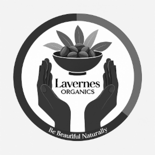 LAVERNES ORGANICS BE BEAUTIFUL NATURALLY logo