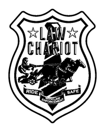 LAW CHARIOT RIDE SAFE WITH LAW ENFORCEMENT logo