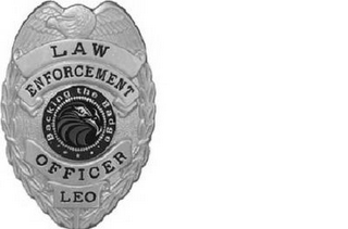 LAW ENFORCEMENT BACKING THE BADGE OFFICER LEO logo
