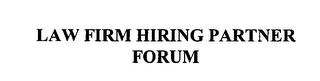 LAW FIRM HIRING PARTNER FORUM logo