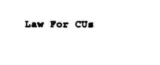 LAW FOR CUS logo