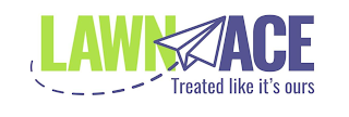 LAWN ACE; TREATED LIKE IT'S OURS logo