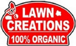 LAWN CREATIONS 100% ORGANIC logo