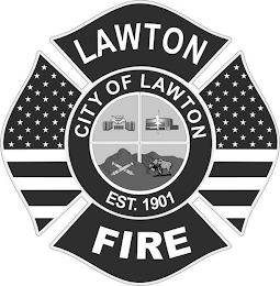 LAWTON FIRE CITY OF LAWTON EST. 1901 logo