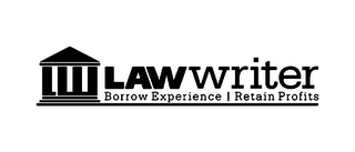 LAWWRITER BORROW EXPERIENCE RETAIN PROFITS logo