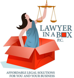 LAWYER IN A BOX P.C. AFFORDABLE LEGAL SOLUTIONS FOR YOU AND YOUR BUSINESS logo