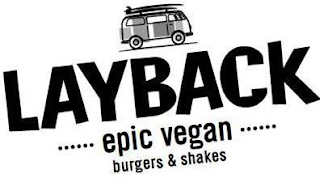 LAYBACK EPIC VEGAN BURGERS & SHAKES logo