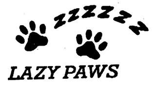 LAZY PAWS ZZZZZZ logo