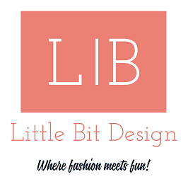 LB LITTLE BIT DESIGN WHERE FASHION MEETS FUN! logo