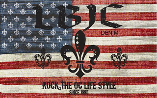 LBJC DENIM ROCK THE OC LIFE STYLE SINCE 1995 logo