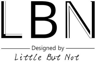 LBN DESIGNED BY LITTLE BUT NOT logo