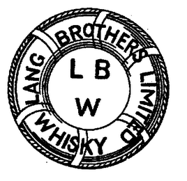 LBW LANG BROTHERS LIMITED WHISKY logo