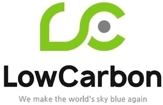 LC LOWCARBON WE MAKE THE WORLD'S SKY BLUE AGAIN logo