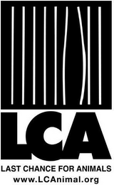 LCA LAST CHANCE FOR ANIMALS WWW.LCANIMAL.ORG logo