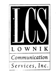 LCS LOWNIK COMMUNICATION SERVICES, INC. logo