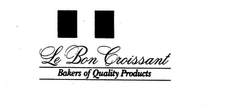 LE BON CROISSANT BAKERS OF QUALITY PRODUCTS logo