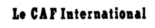 LE CAF INTERNATIONAL logo