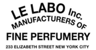 LE LABO INC. MANUFACTURERS OF FINE PERFUMERY 233 ELIZABETH STREET NEW YORK CITY logo