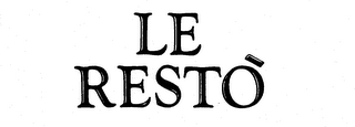 LE RESTO