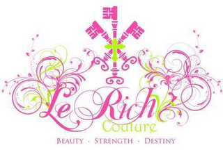 LE RICH COUTURE BEAUTY · STRENGTH · DESTINY logo