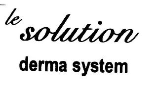 LE SOLUTION DERMA SYSTEM logo