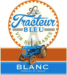 LE TRACTEUR BLEU VIN DE FRANCE logo