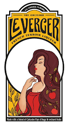 LE VERGER THE ORCHARD FRENCH TERROIR LIQUEUR ALL NATURAL FLAVORS MADE WITH A BLEND OF CALVADOS PAYS D'AUGE & ORCHARD FRUITS logo
