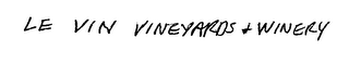 LE VIN VINEYARDS & WINERY logo