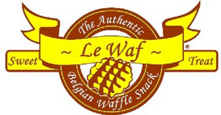 ~ LE WAF ~ THE AUTHENTIC BELGIAN WAFFLE SNACK SWEET TREAT logo
