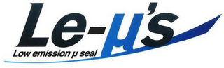 LE-µ'S LOW EMISSION µ SEAL logo