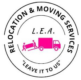 L.E.A. RELOCATION & MOVING SERVICES LEAVE IT TO US logo