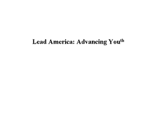 LEAD AMERICA: ADVANCING YOUTH logo
