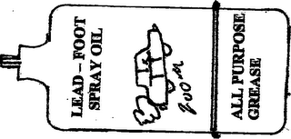 LEAD-FOOT SPRAY OIL ZOOM ALL PURPOSE GREASE logo