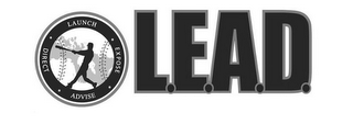 L.E.A.D. LAUNCH EXPOSE ADVISE DIRECT logo