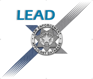LEAD, LAW ENFORCEMENT APPLICANT DATABASE, ESTABLISHED 2018 logo