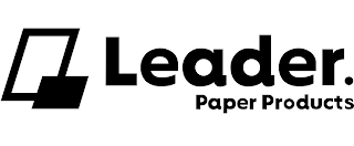 LEADER. PAPER PRODUCTS logo