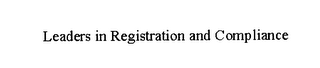 LEADERS IN REGISTRATION AND COMPLIANCE logo