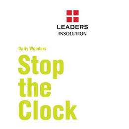 LEADERS INSOLUTION DAILY WONDERS STOP THE CLOCK logo
