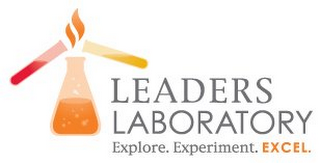 LEADERS LABORATORY EXPLORE, EXPERIMENT, EXCEL. logo