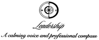 LEADERSHIP A CALMING VOICE AND PROFESSIONAL COMPASS N E S W logo