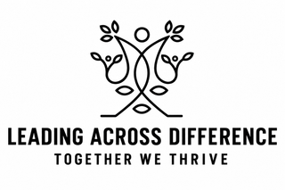 LEADING ACROSS DIFFERENCE TOGETHER WE THRIVE logo