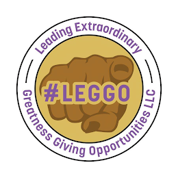 LEADING EXTRAORDINARY GREATNESS GIVING OPPORTUNITIES LLC #LEGGO logo
