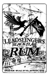 LEADSLINGERS BLACK FLAG RUM SPICED RUM 40% ALC. BY VOL. (80 PROOF) 750 ML logo