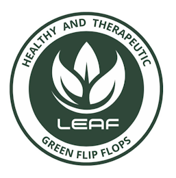 LEAF HEALTHY AND THERAPEUTIC GREEN FLIP FLOPS logo