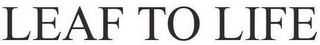 LEAF TO LIFE logo
